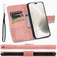 Etui z klapką do Honor 400 Lite, Butterfly, różowe rose gold