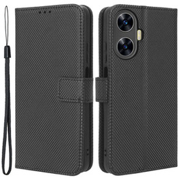Etui z klapką do Realme C55, Wallet, Smart Magnet, czarne
