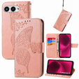 Etui z klapką do T Phone 3 5G, Butterfly, różowe rose gold