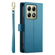 Etui z klapką do Xiaomi 14T, Wallet Zipper Pocket, niebieskie