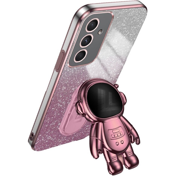 Etui do Samsung Galaxy A55 5G, Glitter Astronaut, różowe