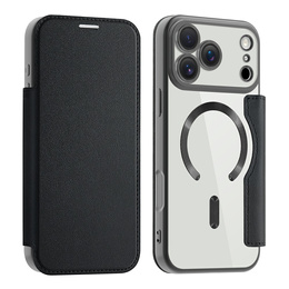 Etui z klapką do iPhone 17 Pro Max, RFID Wallet MagSafe z ochroną aparatu, czarne
