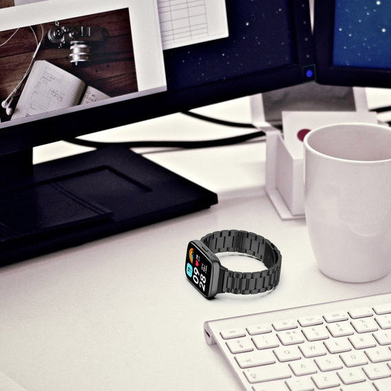 Bransoleta Stalowa do Xiaomi Redmi Watch 3 Active, Czarna