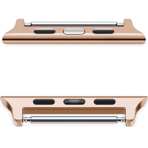 Zapięcie ze stali nierdzewnej do zegarka Apple Watch 1/2/3/4/5/6/7/8/9/10/11/SE Ultra 1/2/3 42/44/45/46/49mm, Rose Gold