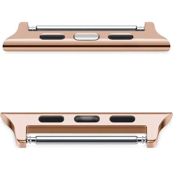 Zapięcie ze stali nierdzewnej do zegarka Apple Watch 1/2/3/4/5/6/7/SE 42/44/45mm, Rose Gold