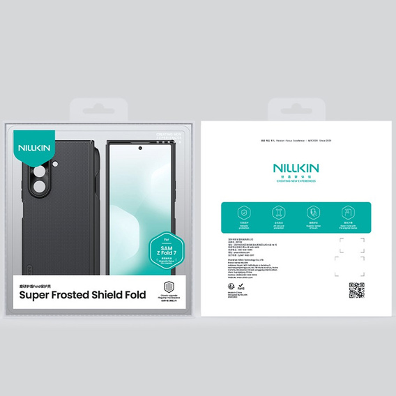Etui NILLKIN do Samsung Galaxy Z Fold7, Frosted Shield, z rysikiem, czarne