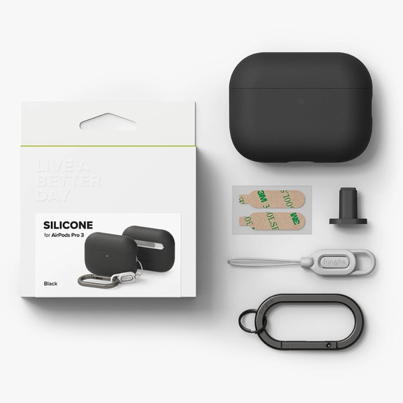 Etui Ringke Silicone do Apple AirPods Pro 3 – black