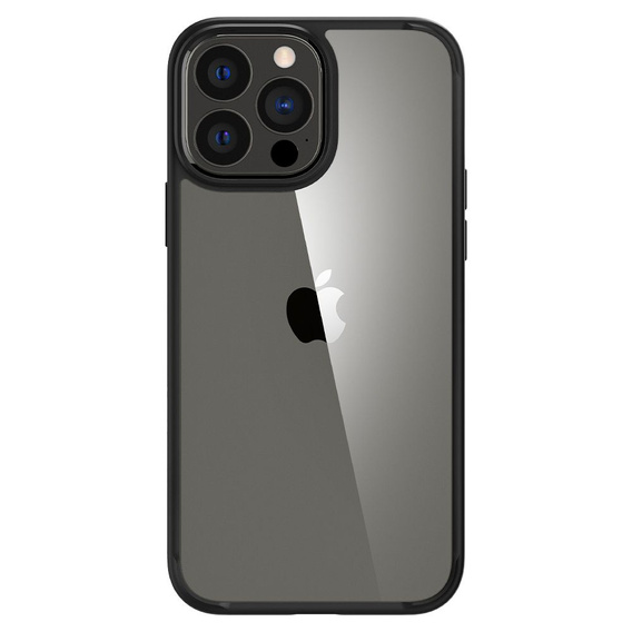 Etui Spigen do iPhone 13 Pro, Ultra Hybrid, matowe czarne + szkło