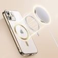 Etui do iPhone 11, Electro MagSafe, złote + Szkło na ekran