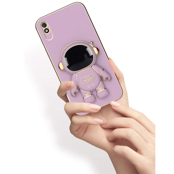 Etui do Xiaomi Redmi 9A, Astronaut, fioletowe