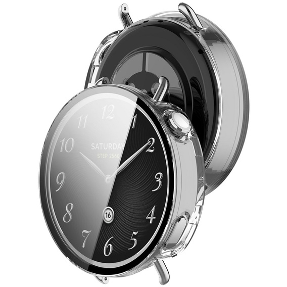 2w1 Etui + Szkło Hartowane do Xiaomi Watch S4 41mm, przezroczyste