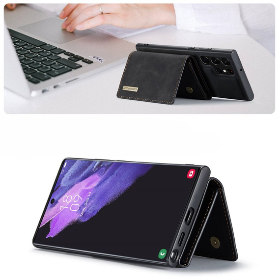 Etui do Samsung Galaxy S23 Ultra, DG.MING 2in1, czarne
