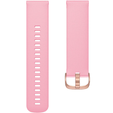 Pasek Silikonowy Uniwersalny 20mm, ze złotą klamrą, Różowy