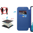 Etui do Samsung Galaxy S22 5G, FlipMag Secure portfel z klapką RFID, do MagSafe, granatowe