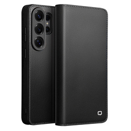 Skórzane etui Qialino do Samsung Galaxy S26 Ultra, czarne