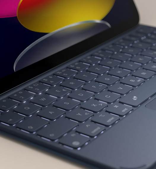 Etui z klawiaturą do iPad 11" 2025 A16 (11 gen.) / iPad 10.9" 2022 (10 gen.), Dexnor Magnetic Keyboard Touchpad, fioletowe