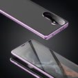 Etui do Samsung Galaxy S24 FE, Magnetic Dual Glass, fioletowe