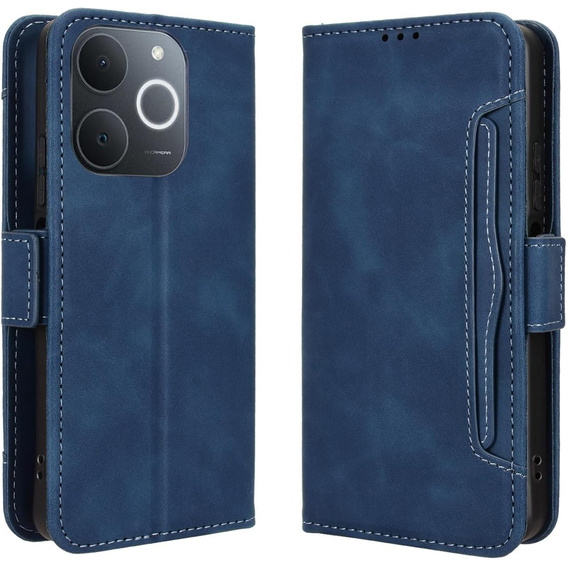 Etui z klapką do Realme Note 70T 4G, Card Slot, granatowe