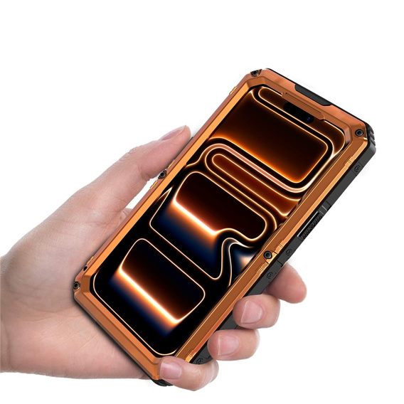 Etui Wodoodporne IP68 do iPhone 17 Pro, pomarańczowe