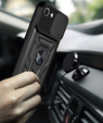 Etui pancerne do iPhone 16E, CamShield Slide, czarne + Szkło Hartowane 9H