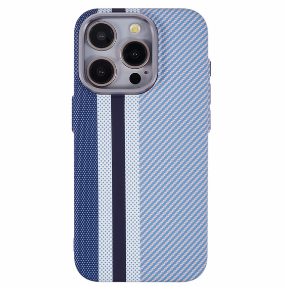 Etui do iPhone 14 Pro, Carbon Fiber MagSafe, niebieskie