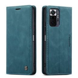 Etui CASEME do Xiaomi Redmi Note 10 Pro, Leather Wallet Case, niebieskie