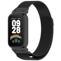 Bransoleta Milanese do Xiaomi Smart Band 9 Active / Xiaomi Redmi Band 3, Czarna