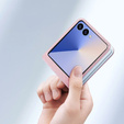Etui Dux Ducis Bril Series do Samsung Galaxy Z Flip7 5G – różowe, skórzane
