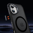 Etui pancerne do iPhone 17, Matt Case, do MagSafe, matowe z czarną ramką