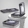 Etui do Samsung Galaxy Z Flip7 FE / Z Flip6, PC Case, ze szkłem, czarne