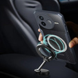 Etui do Xiaomi Poco F7 Pro, z blaszką magnetyczne, przezroczyste / czarne