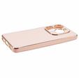 Etui do Infinix Hot 40i, Glamour CamShield, różowe rose gold