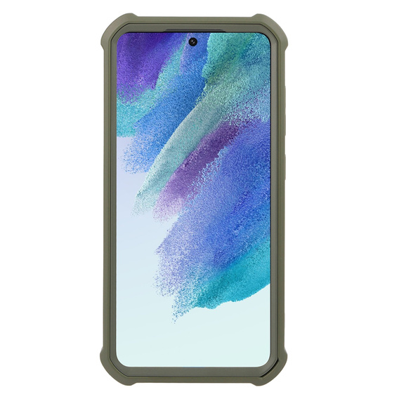 Etui pancerne do Samsung Galaxy S21 FE, Dexnor Full Body, zielone