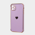 Etui do Apple iPhone 11, Electro heart, fioletowe