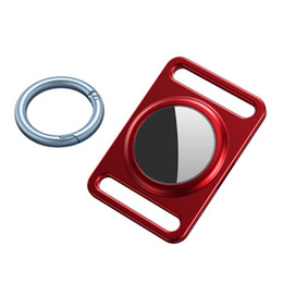 Etui do Apple AirTag 2 / 1, aluminiowe, z karabińczykiem, czerwone