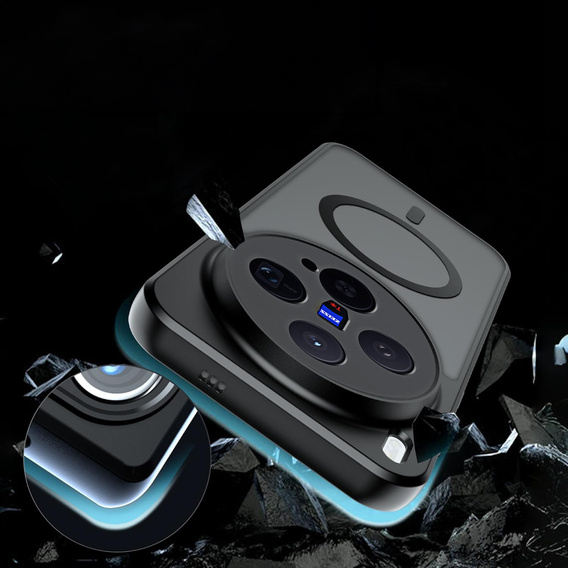 Etui do Vivo X300, do MagSafe, ERBORD Matt Case, czarny