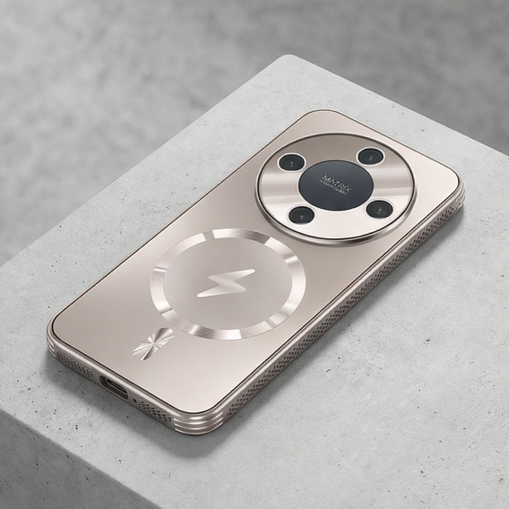 Etui ochronne do Honor Magic 8 Lite, do MagSafe, tytanowe złote