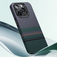Etui BENKS Kevlar do iPhone 15 Pro, Magnetic Armor Pro Aurora 600D B061, do MagSafe, zielone