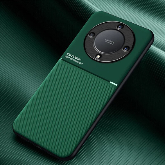 Etui do Honor Magic 6 Lite 5G, z blaszką do uchwytu magnetycznego, zielone