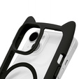 Etui do iPhone 13 / iPhone 14, do MagSafe, Cute Cat, czarne + Szkło na ekran