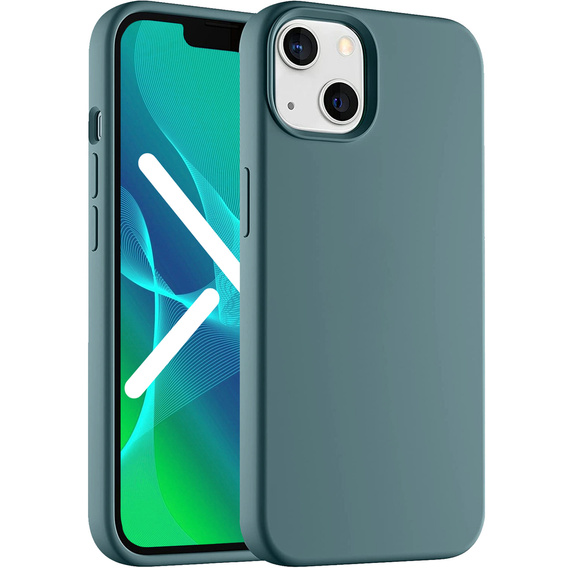 Etui ERBORD do iPhone 13 mini, Silicone, Pine Needle Green