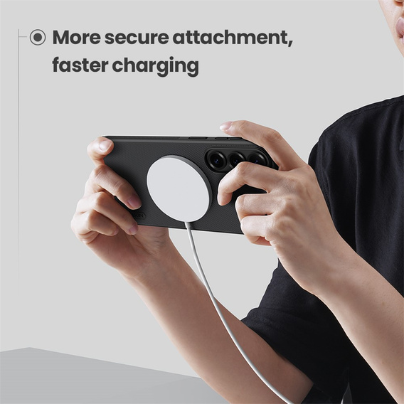 Etui NILLKIN do Samsung Galaxy S26 Plus, Frosted Shield, do MagSafe, czarne