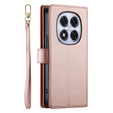 Etui z klapką do Xiaomi Redmi Note 14 Pro 5G / Poco X7 5G, Wallet Zipper Pocket, różowe
