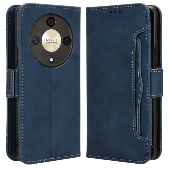 Etui z klapką do Honor Magic 6 Lite 5G, Card Slot, granatowe