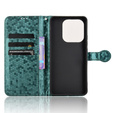 Etui z klapką do Xiaomi Redmi Note 14 4G, Wallet Rhombus, zielone
