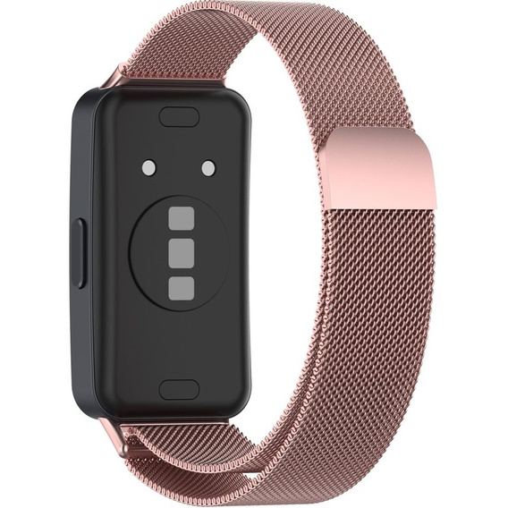 Bransoleta Milanese do Huawei Band 8 / Huawei Band 9 / Huawei Band 10, Różowa