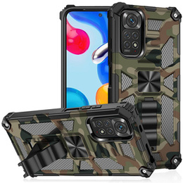 Etui do Xiaomi Redmi Note 11 / 11S, Armor Kickstand, moro zielone