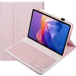Etui z klawiaturą Bluetooth do Xiaomi Redmi Pad 2 – różowe