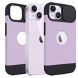Etui do iPhone 13 / iPhone 14, ERBORD MagSafe Cam Slider, fioletowe + Szkło na ekran