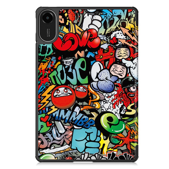Etui z klapką i motywem graffiti do Xiaomi Redmi Pad 2